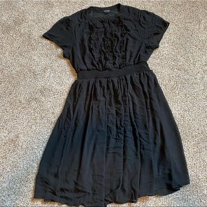 Torrid | Ruffle Front Skater Dress | 0 | Black